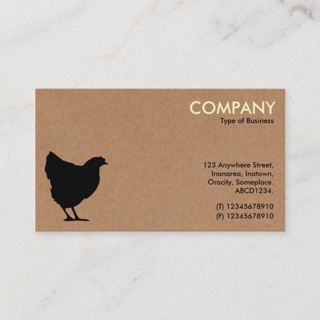 Carte De Visite Symbole du Hen noir - Carton (Devant)