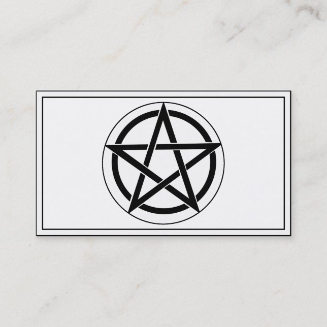 Carte De Visite Symbole du pentagramme (Devant)