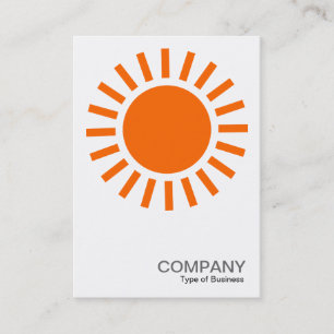 Carte De Visite Symbole du soleil - orange
