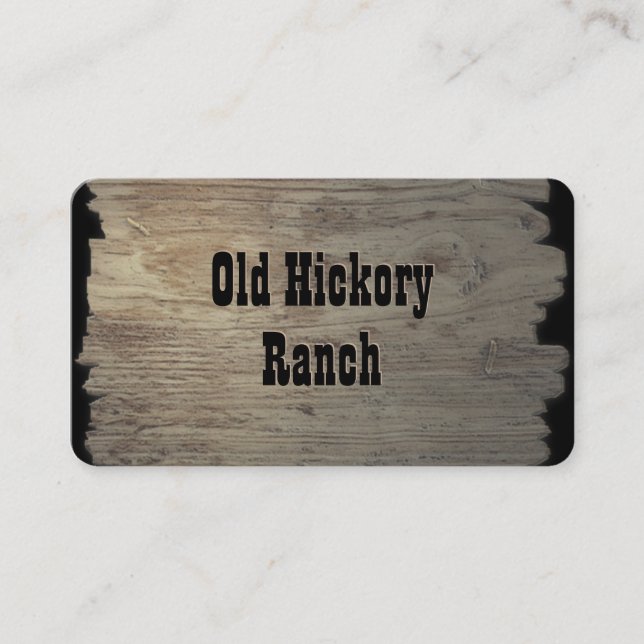 CARTE DE VISITE SYMBOLE EN BOIS DE STOCK (Devant)