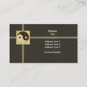 Carte De Visite Symbole en bois de Yin Yang