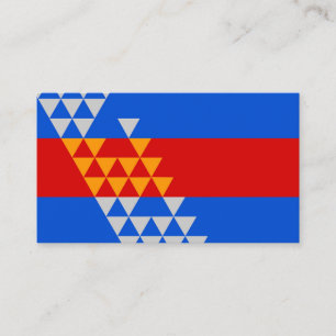 Carte De Visite Symbole ethnique Pomo Indian Flag American native 