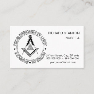 Carte De Visite Symbole franc-maçonnerie