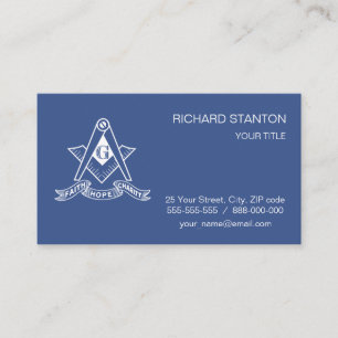 Carte De Visite Symbole franc-maçonnerie