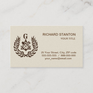 Carte De Visite Symbole franc-maçonnerie