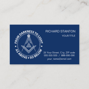 Carte De Visite Symbole franc-maçonnerie