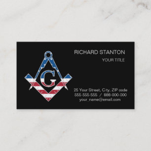Carte De Visite Symbole Freemasonic des États-Unis