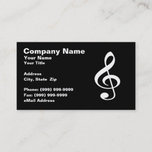 Carte De Visite Symbole musical de clef