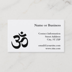 CARTE DE VISITE SYMBOLE OM