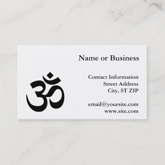 CARTE DE VISITE SYMBOLE OM (Devant)