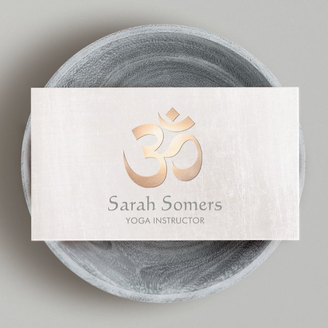 Carte De Visite Symbole Om Or Yoga et Méditation Enseignant (Créateur téléchargé)