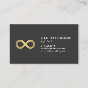 Carte De Visite Symbole professionnel d'infini en or de Faux