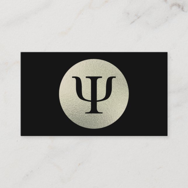 Carte De Visite Symbole Psi psychologue (Devant)