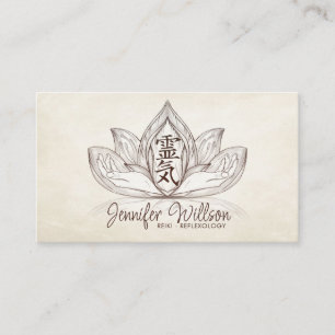 Carte De Visite Symbole Reiki des mains de guérison dans le dessin