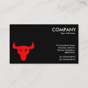 Carte De Visite Symbole Rouge Steer - Noir