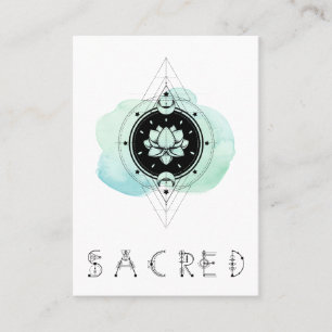 Carte De Visite Symbole sacré de lune d'étoiles de Lotus de *~* au