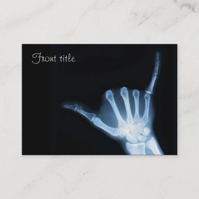 Carte De Visite SYMBOLE Shaka X-Ray (Perdre la main) (Devant)