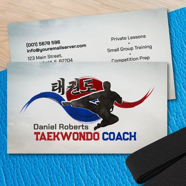 Carte De Visite Symbole Taekwondo - Taegeuk et Hangul (Créateur téléchargé)