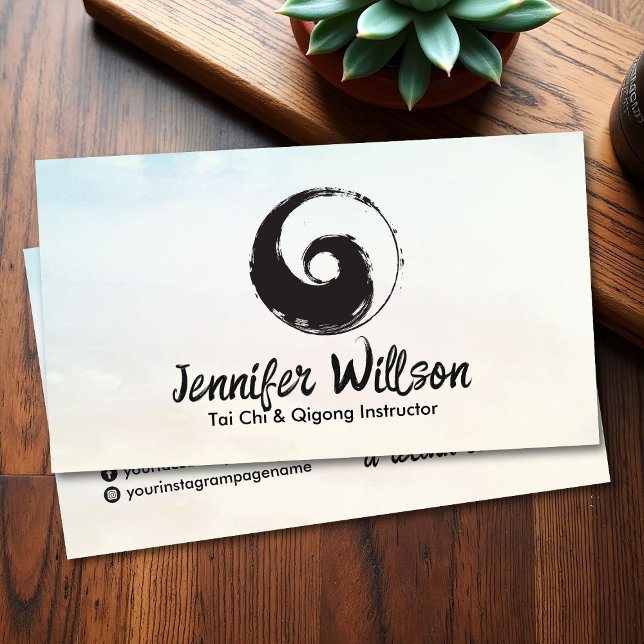 Carte De Visite Symbole Tai Chi et Qigong - Taijitu (Créateur téléchargé)
