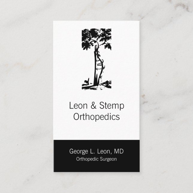 Carte De Visite Symbole tordu orthopédique d'arbre (Devant)
