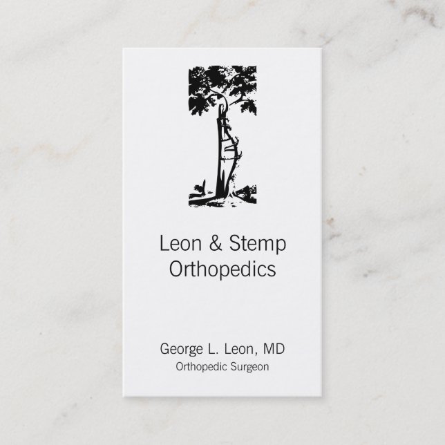 Carte De Visite Symbole tordu orthopédique d'arbre (Devant)