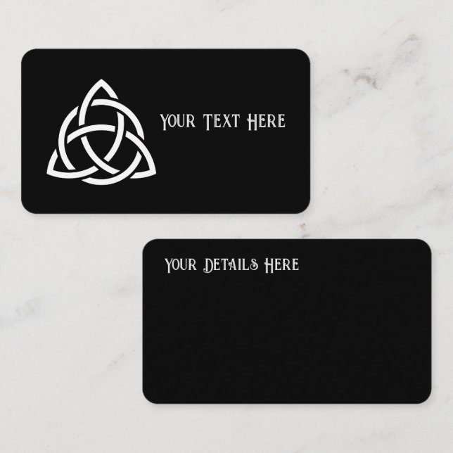 Carte De Visite Symbole triquetra de noeud de trinité celtique (Devant / Derrière)