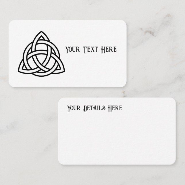 Carte De Visite Symbole triquetra de noeud de trinité celtique (Devant / Derrière)