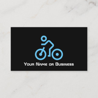 Carte De Visite Symbole vélo bleu moderne sur cycliste noir