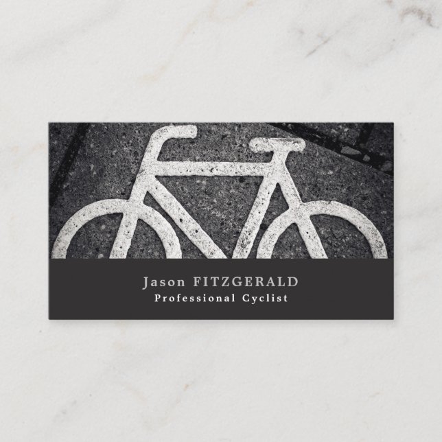 Carte De Visite Symbole vélo, Cyclisme, Bicycliste (Devant)