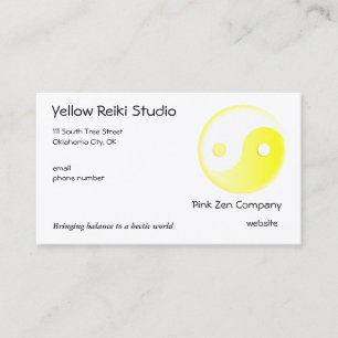 Carte De Visite Symbole Yang Jaune