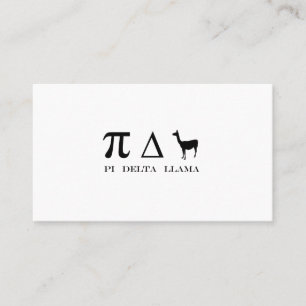 Carte De Visite Symboles mathématiques de Pi Delta Llama