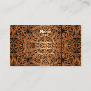 Carte De Visite Symétrie en bois sculpté