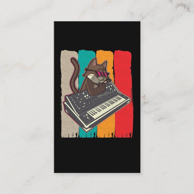 Carte De Visite Synthétiseur Retro Cat Modulaire Synthèque analogi (Devant)