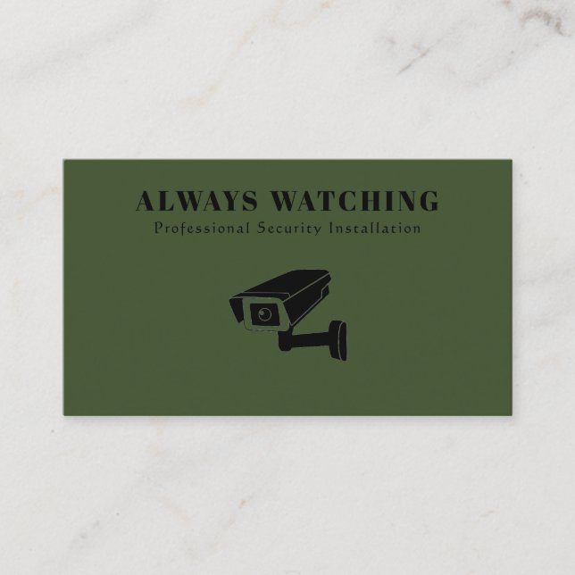 Carte De Visite Système de surveillance des solutions de sécurité  (Devant)