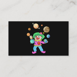 Carte De Visite Système Solaire Planète Clown Jubling Circus pour