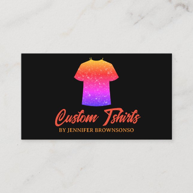 Carte De Visite T-shirt couleur métallique Imprimer Vêtements (Devant)