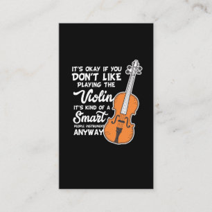 Carte De Visite T-shirt de violon - jeu futé drôle de violon de