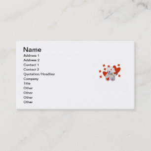 Carte De Visite T-shirts et cadeaux d'amour d'infirmière d'ours de