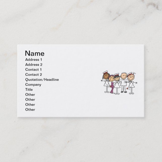 Carte De Visite T-shirts et cadeaux de semaine d'infirmières (Devant)