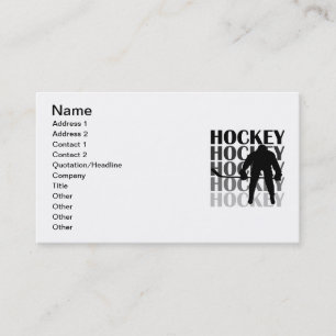 Carte De Visite T-shirts et cadeaux de silhouette d'hockey