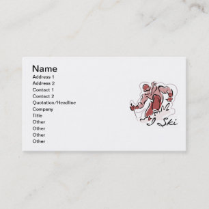 Carte De Visite T-shirts et cadeaux de ski de la femelle I
