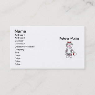 Carte De Visite T-shirts et cadeaux d'infirmière de singe de
