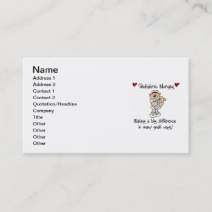 Carte De Visite T-shirts et cadeaux pédiatriques d'infirmières