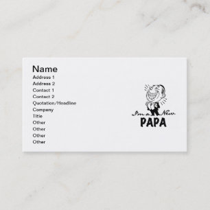 Carte De Visite T-shirts et cadeaux pour papa nouveau souriant