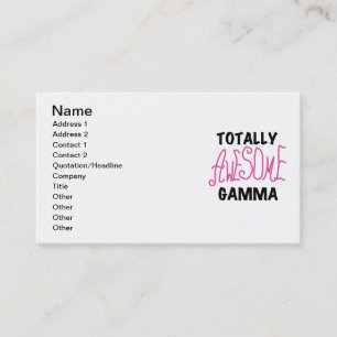 Carte De Visite T-shirts et cadeaux roses gamma totalement