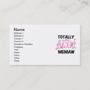 Carte De Visite T-shirts et cadeaux roses totalement