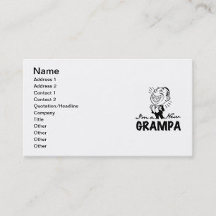 Carte De Visite T-shirts et cadeaux souriants New Grampa