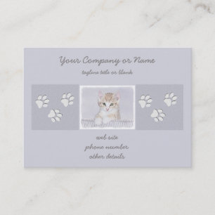 Carte De Visite Tabby Orange Kitten Peinture - Art Chat original