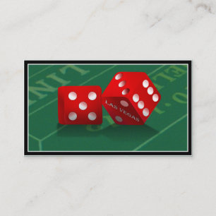 Carte De Visite Table de craps avec dés Las Vegas