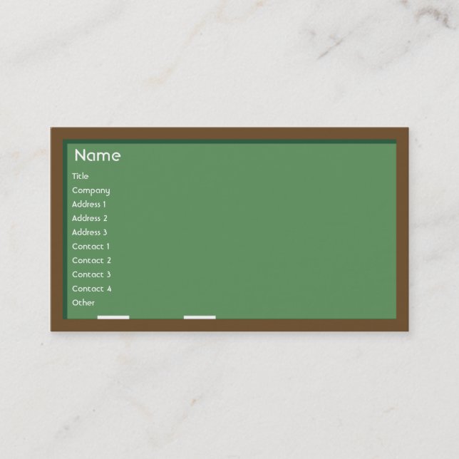 Carte De Visite Tableau - affaires (Devant)